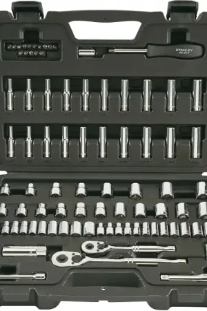Seasonal Sale STANLEY STMT71651 Tool Set, 85-Piece, Vanadium Steel, Polished Chrome
