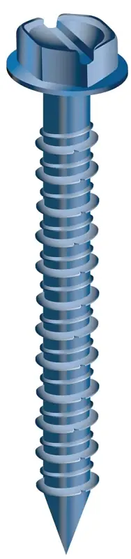 Cobra Anchors 672T Screw, 3/16 in Thread, 2-1/4 in L, Hex, Socket Drive, Steel, Fluorocarbon-Coated, 100 PK Direct From Factory