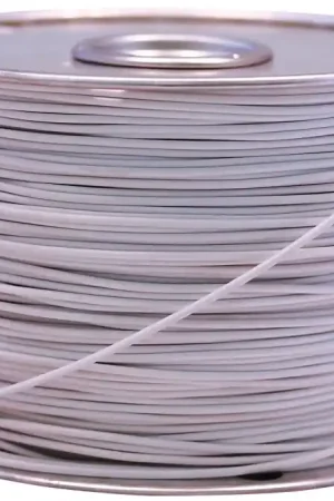 CCI 55669023 Primary Wire, 14 AWG Wire, 1-Conductor, 60 VDC, Copper Conductor, White Sheath, 100 ft L, Pack of 2 Direct From Factory