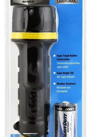 Today Only Dorcy 41-2965 Flashlight, D Battery, LED Lamp, Black