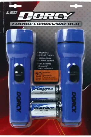 Special Discount Dorcy 41-2594 Flashlight, D Battery, LED Lamp, 50 hr Run Time, Blue