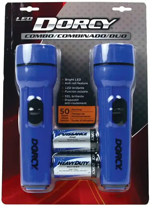 Special Discount Dorcy 41-2594 Flashlight, D Battery, LED Lamp, 50 hr Run Time, Blue