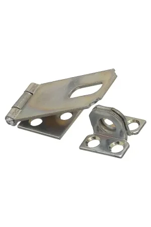 While Supplies Last National Hardware V30 Series N102-145 Safety Hasp, 2-1/2 in L, 1 in W, Steel, Zinc, 0.35 in Dia Shackle