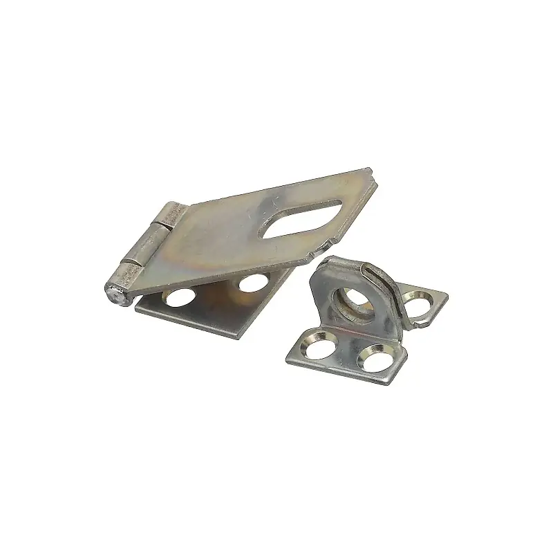 While Supplies Last National Hardware V30 Series N102-145 Safety Hasp, 2-1/2 in L, 1 in W, Steel, Zinc, 0.35 in Dia Shackle