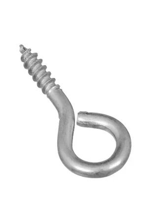 Affordable National Hardware N118-927 Screw Eye, #112, 0.105 in Dia Wire, 0.44 in L Thread, 1.12 in OAL, 10 lb Working Load, Steel
