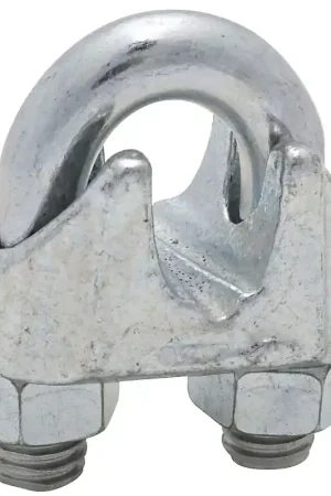 Authentic National Hardware 3230BC Series N248-310 Wire Cable Clamp, 3/8 in Dia Cable, 5 in L, Malleable Iron, Zinc