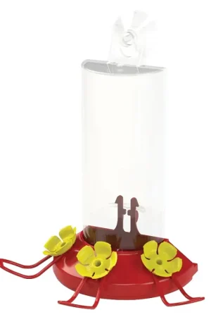 Perky-Pet 217 Bird Feeder, Window-Mount, 8 oz, 3-Port/Perch, Acrylic/Plastic, Clear/Red, 8.4 in H Order Now