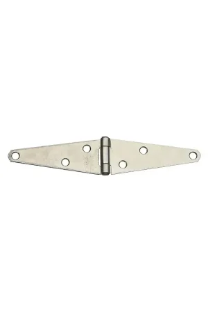Authentic National Hardware N127-969 Strap Hinge, 1.61 in W Frame Leaf, 0.08 in Thick Leaf, Steel, Zinc, Wall, 60 lb