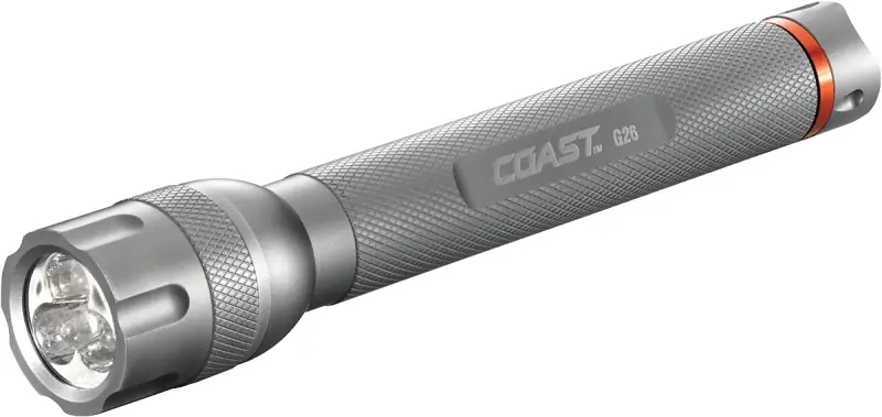 Coast 19807 Flashlight, AA Battery, Alkaline Battery, LED Lamp, 120 Lumens, Utility Fixed Beam, 32 m Beam Distance Premium