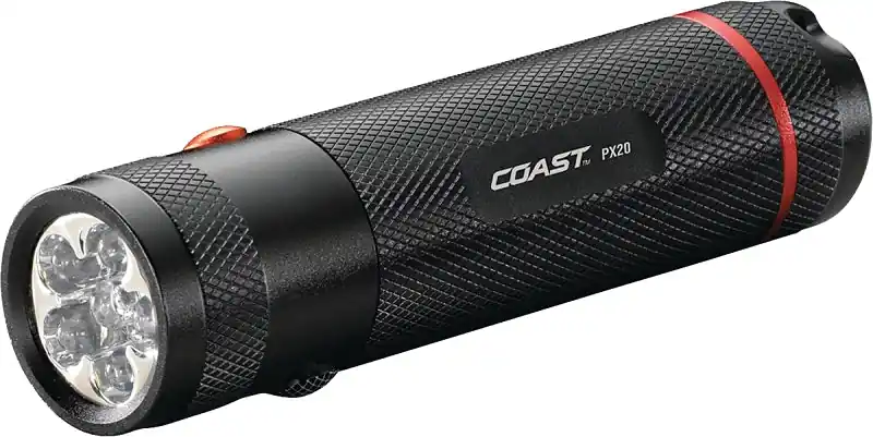 Coast 19286 Dual Color Flashlight, AAA Battery, Alkaline Battery, LED Lamp, 315 Lumens, Bulls-Eye Spot Beam, Black Don't Miss Out
