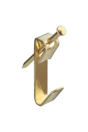 Authentic National Hardware V2530 Series N260-034 Picture Hanger, 30 lb, Steel, Brass
