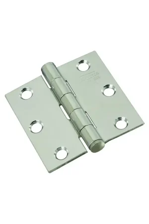 While Supplies Last National Hardware N276-972 Door Hinge, 2-1/2 in W Frame Leaf, 0.08 in Thick Frame Leaf, Stainless Steel, Stainless Steel