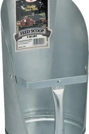Save Now Little Giant 9204 Feed Scoop, 4 qt Capacity, Steel, Galvanized, 6-3/4 in L