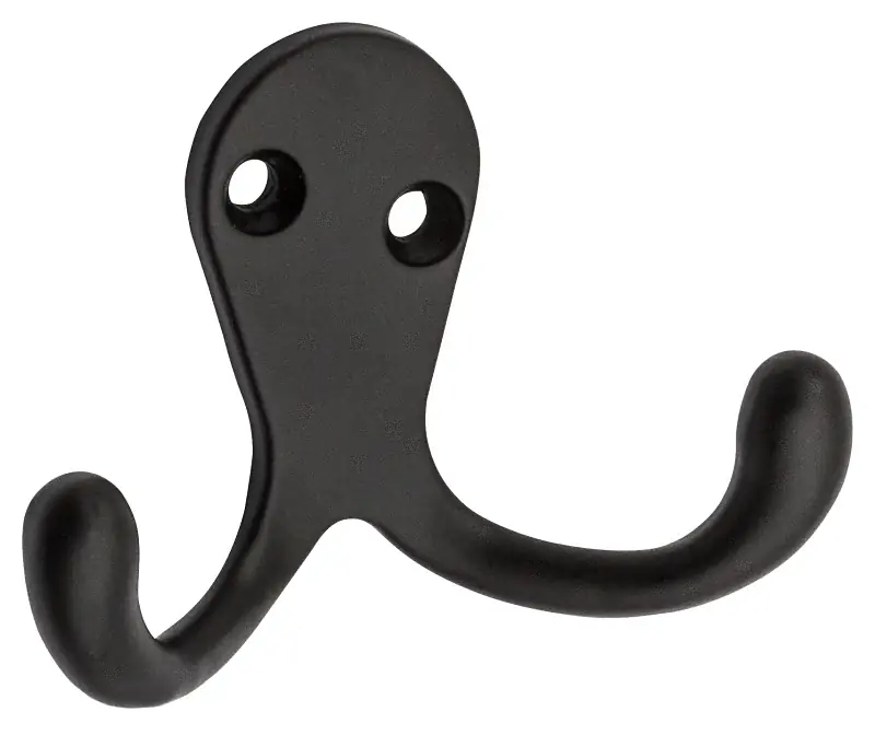 Last Chance National Hardware V163 Series N330-829 Cloth Hook, 35 lb, 2 -Hook, Zinc, Oil-Rubbed Bronze