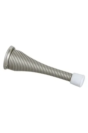 Weekend Sale National Hardware N331-140 Door Stop, 3-43/64 in L, 3 in Projection, Rubber/Steel, Satin Nickel