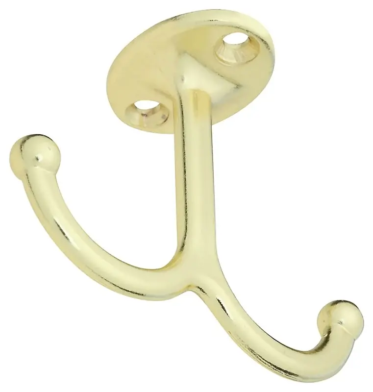 Express Delivery National Hardware V165 N245-811 Coat Hook, 35 lb, Zinc, Brass