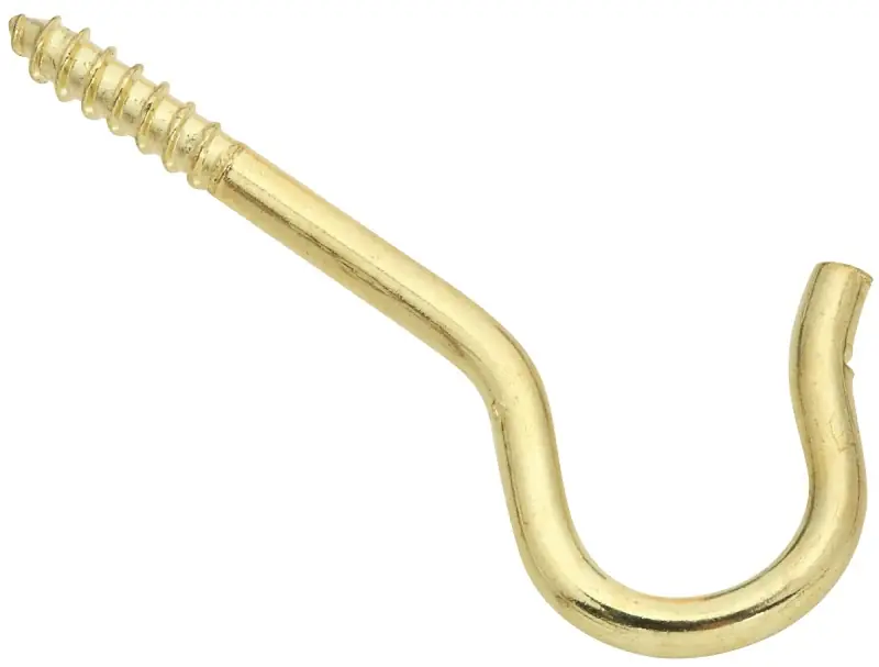National Hardware N274-936 Ceiling Hook, 2-1/5 in L, Steel, Brass Exclusive Offer