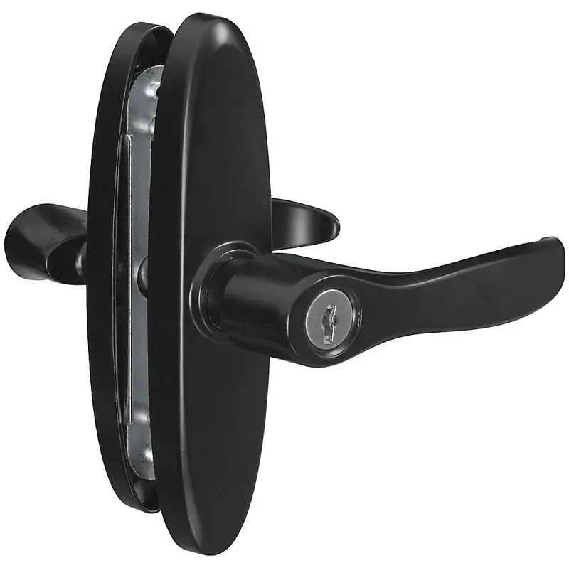National Hardware V1332 Series N349-381 Door Lever, Zinc, Black Trending
