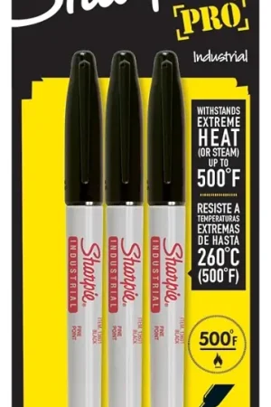 Fan Favorite Sharpie 13763PP Industrial Permanent Marker, Black, Pack of 6