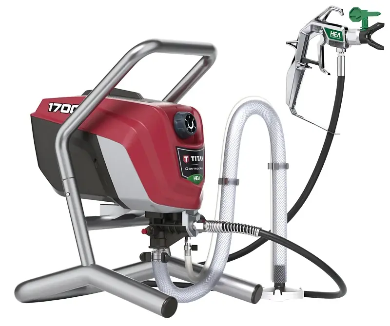 Titan 0580009 Airless Paint Sprayer, 0.6 hp, 50 ft L Hose, 0.017 in Tip, 0.33 gpm, 1500 psi Popular