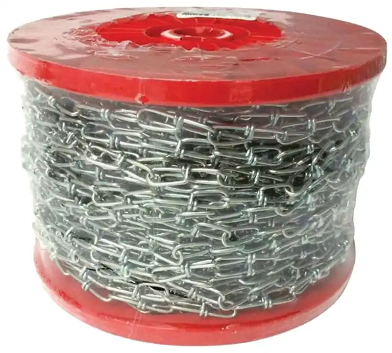 Big Sale Baron 7223 Double Loop Chain, #3, 200 ft L, 12 lb Working Load, Steel, Zinc
