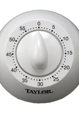 Taylor 5832 Mechanical Timer, 60 min, White Express Delivery