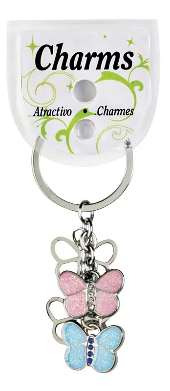 Hy-Ko KH430 Key Ring, Butterfly Charms, Pack of 5 Limited Time