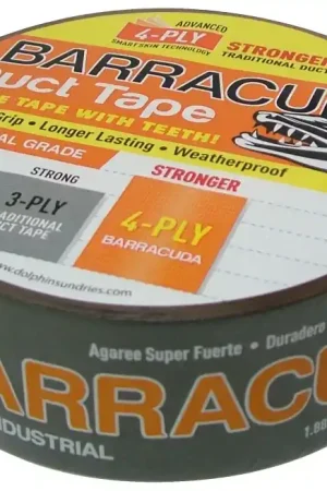 Blue Dolphin TP DUCT BARA ORG Duct Tape, 50 yd L, 1.88 in W, Black/Orange Authentic