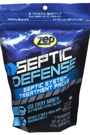 Zep Septi-Pak Series ZSTP2 Septic System Treatment, Solid, Brown, Mild, 4 oz Pouch Exclusive Offer