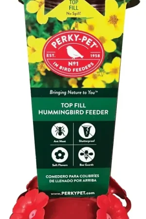 Perky-Pet 138TF Bird Feeder, 24 oz, 4-Port/Perch, Plastic, Clear, 10-3/4 in H Factory Price