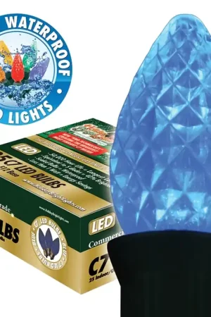 Holiday Bright Lights BU25-LEDFC7-TBL Light Bulb, 0.6 W, Candelabra (E12) Lamp Base, LED Lamp, Blue Light Save Now