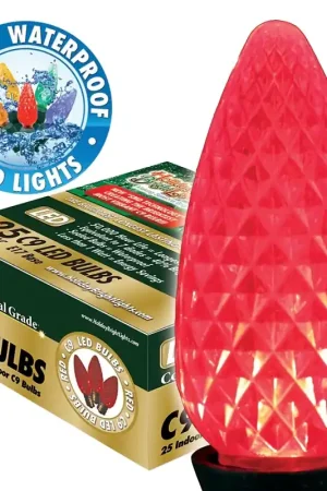 Holiday Bright Lights BU25-LEDFC9-TRD Light Bulb, 0.6 W, Intermediate (E17) Lamp Base, LED Lamp, Red Light Hot Picks