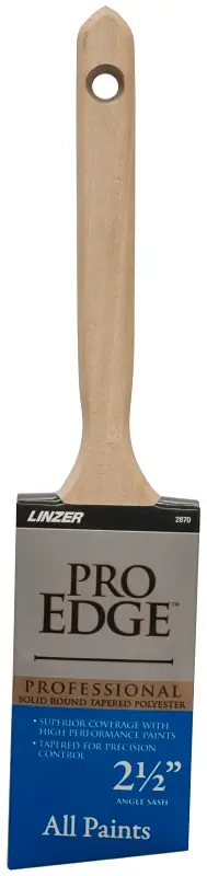 Special Offer Linzer 2870-2.5 Paint Brush, Wood Handle, 2-1/2 in W, Polyester Bristle, Angle Sash Handle