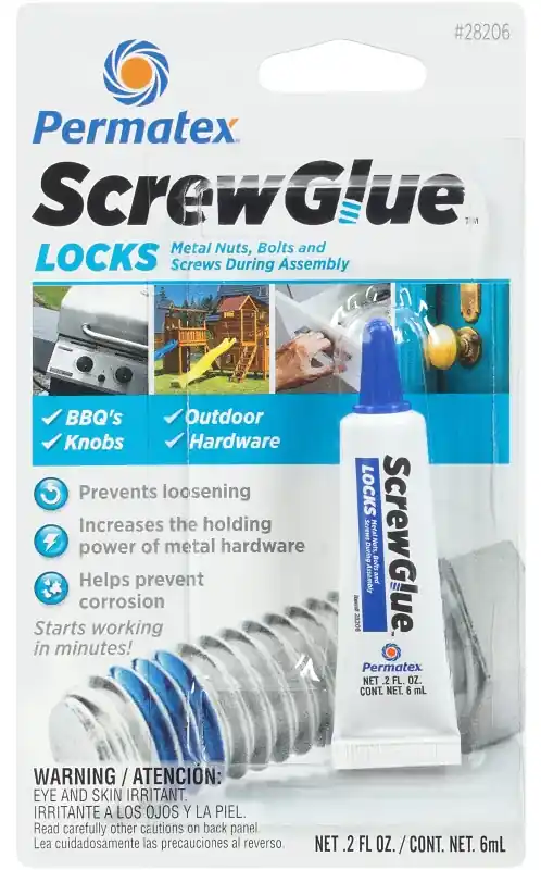 Time-Limited Permatex ScrewGlue 28206 Screw Locking Glue, 0.2 oz, Tube, Liquid, Blue