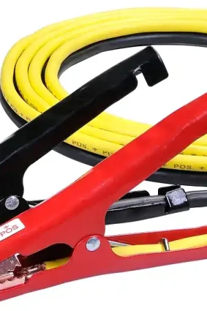 While Supplies Last ProSource 081602 Booster Cable, 8 AWG Wire, 4-Conductor, Clamp, Clamp, Stranded, Yellow/Black Sheath