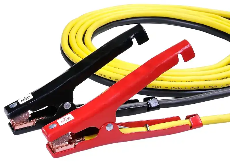 While Supplies Last ProSource 081602 Booster Cable, 8 AWG Wire, 4-Conductor, Clamp, Clamp, Stranded, Yellow/Black Sheath