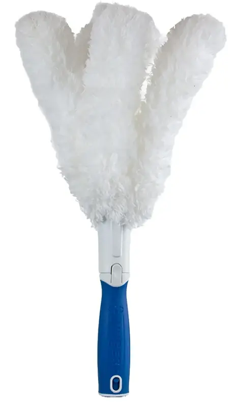 Unger 989400 Feather Duster, 2 in Head, Microfiber Head, 6 in L Handle, White Final Sale