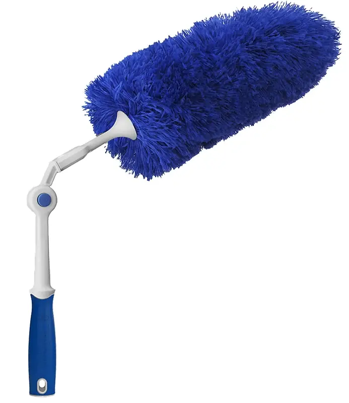 Buy Online Unger 989230 Adjustable Click and Dust Duster, 2 in Head, Microfiber Head, 6 in L Handle, Blue