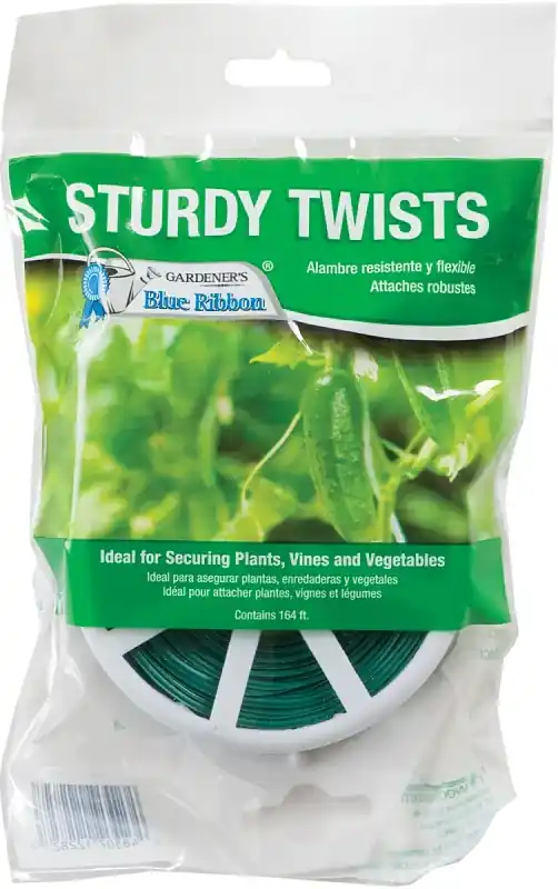 Gardener's Blue Ribbon T009B Sturdy Stretch Twist Tie with Cutter, 164 ft L, Plastic Popular