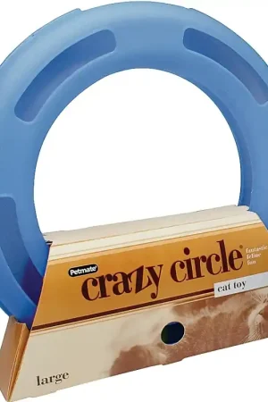 Fatcat Crazy Circle 29393 Interactive Cat Toy, L, Plastic, Blue Fast Shipping