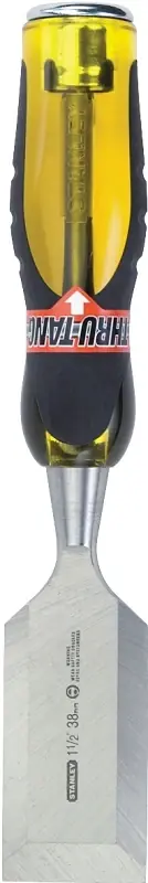 STANLEY Fatmax Thru-Tang 16-980 Chisel, 1-1/2 in Tip, 9 in OAL, Carbon Steel Blade, Ergonomic Handle Weekend Sale
