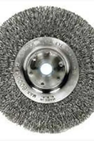 Weiler 36406 Wire Wheel Brush, 6 in Dia, 5/8 to 1/2 in Arbor/Shank, Steel Bristle Affordable