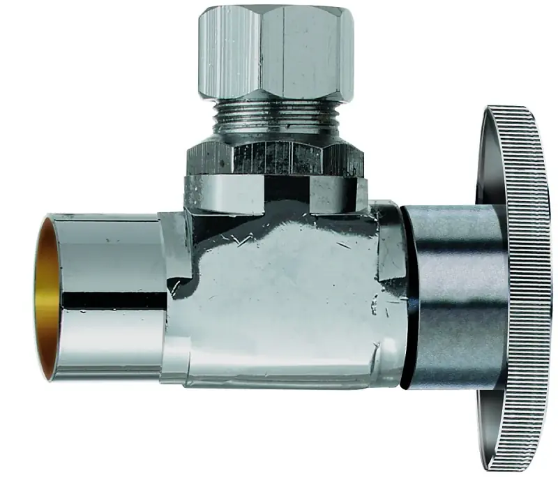 Hot Deal Plumb Pak PP60PCLF Angle Shut-Off Valve, 1/2 x 3/8 in Connection, Sweat x Compression, Brass Body