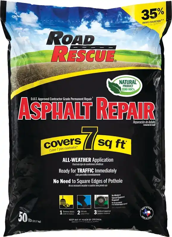 Fast Shipping Road Rescue AP-50 Pre-Mixed Patch, Black, 50 lb Bag
