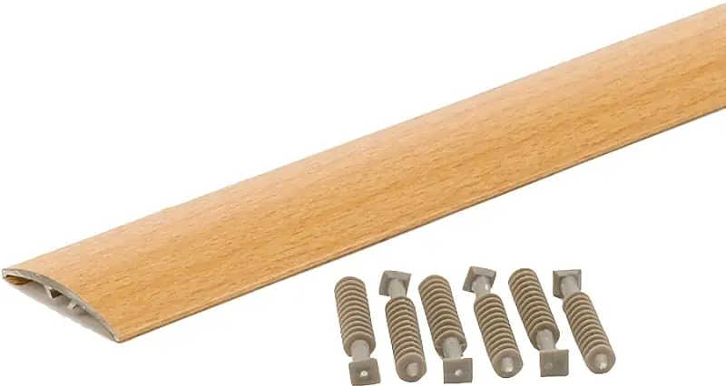 M-D 46141 Multi-Floor Transition, 36 in L, 1-1/2 in W, Aluminum, Oak Clearance