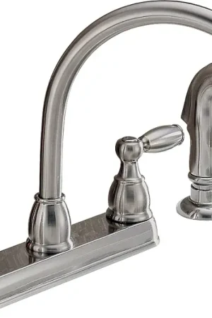 Delta Peerless Claymore Series P299575LF-SS Kitchen Faucet, 1.8 gpm, 2-Handle, Stainless Steel, Deck Order Now