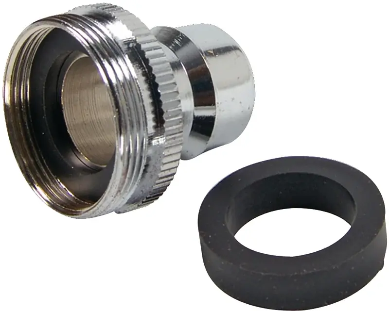 Danco 36108E Dishwasher Snap Adapter, 15/16-27 x 55/64-27 in, Threaded, Brass, Chrome Plated Today Only