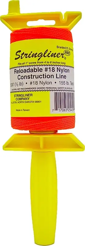 Fan Favorite Stringliner 25459 Line Reel, 500 ft L Line, Fluorescent Orange Line, 1/2 in Dia