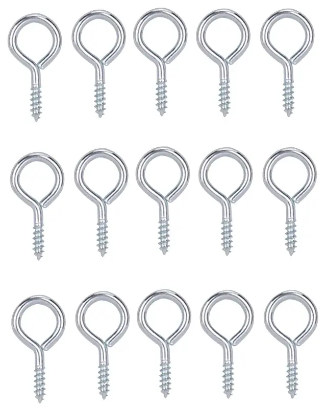 ProSource LR-223-PS Screw Eye, 2 mm Dia Wire, 2.5 mm Thread, 10/32 in L Thread, 15/16 in OAL, 14 lb Working Load, Steel Fast Shipping