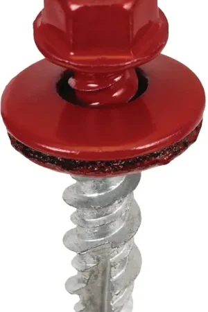 Acorn International SW-MW1CR250 Screw, #9 Thread, High-Low, Twin Lead Thread, Hex Drive, Self-Tapping, Crimson, 250/BAG Big Sale